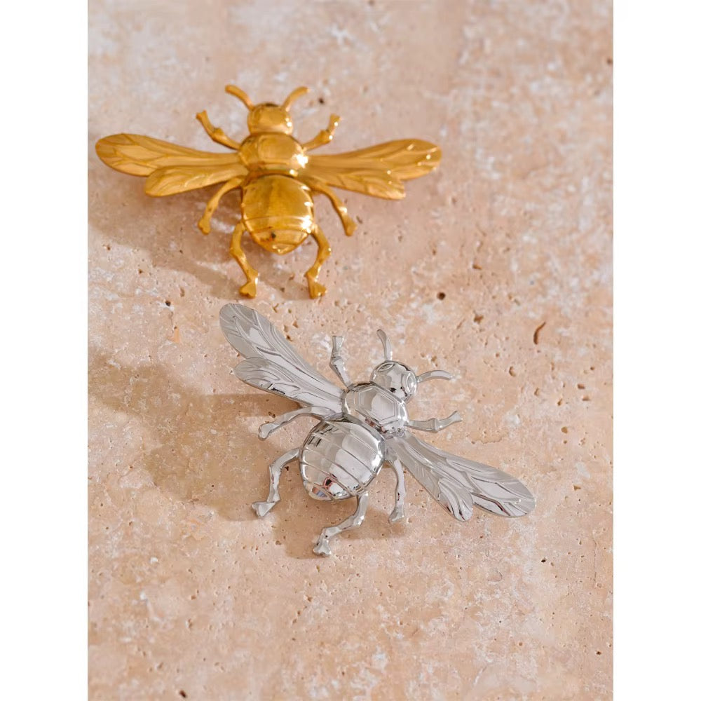 Bee bun brooch