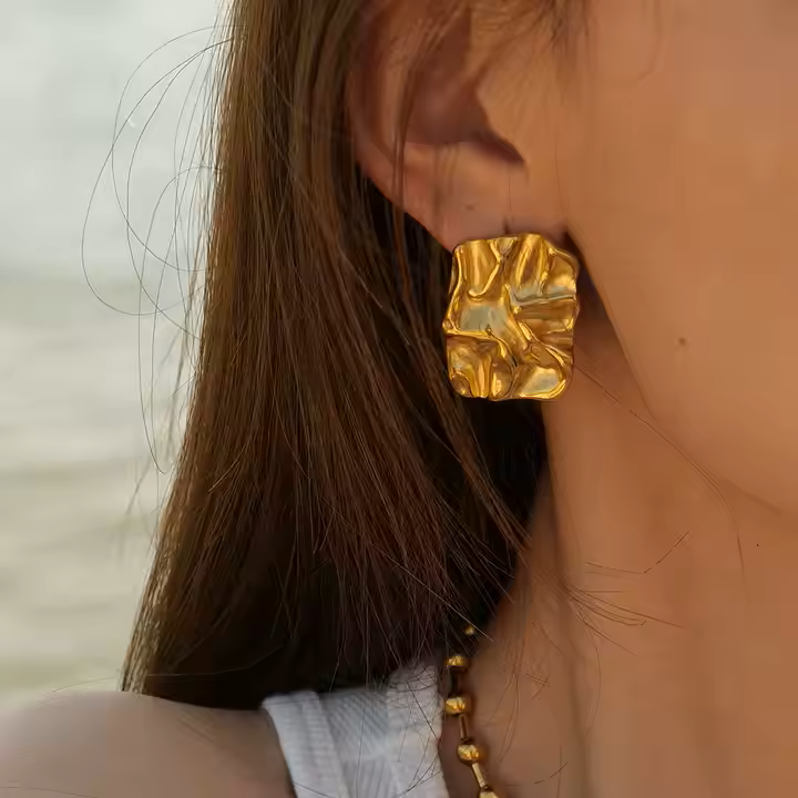 Crinkle Cut Earrings