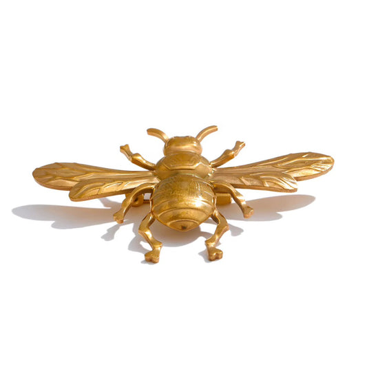 Bee bun brooch