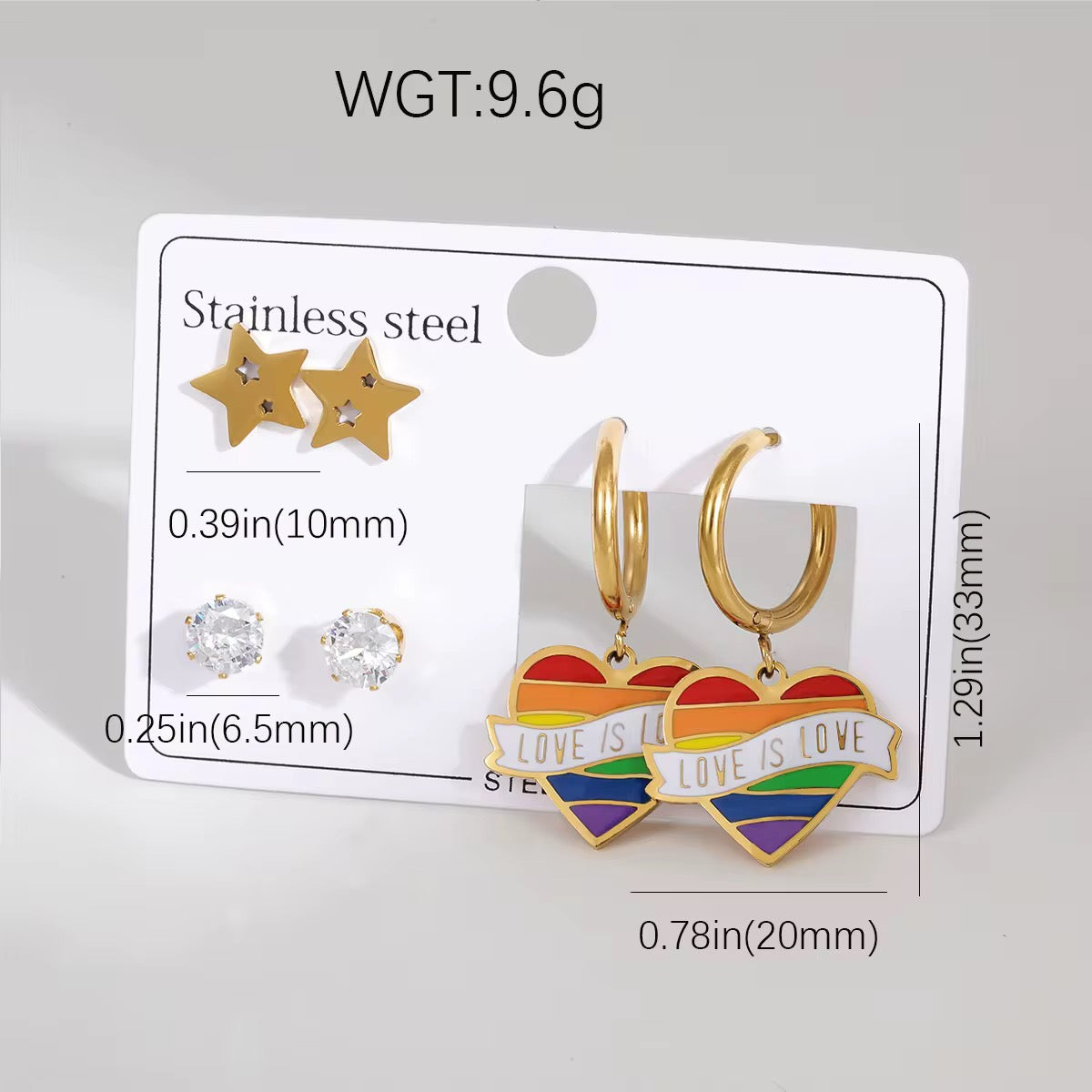 Love is love Earrings set