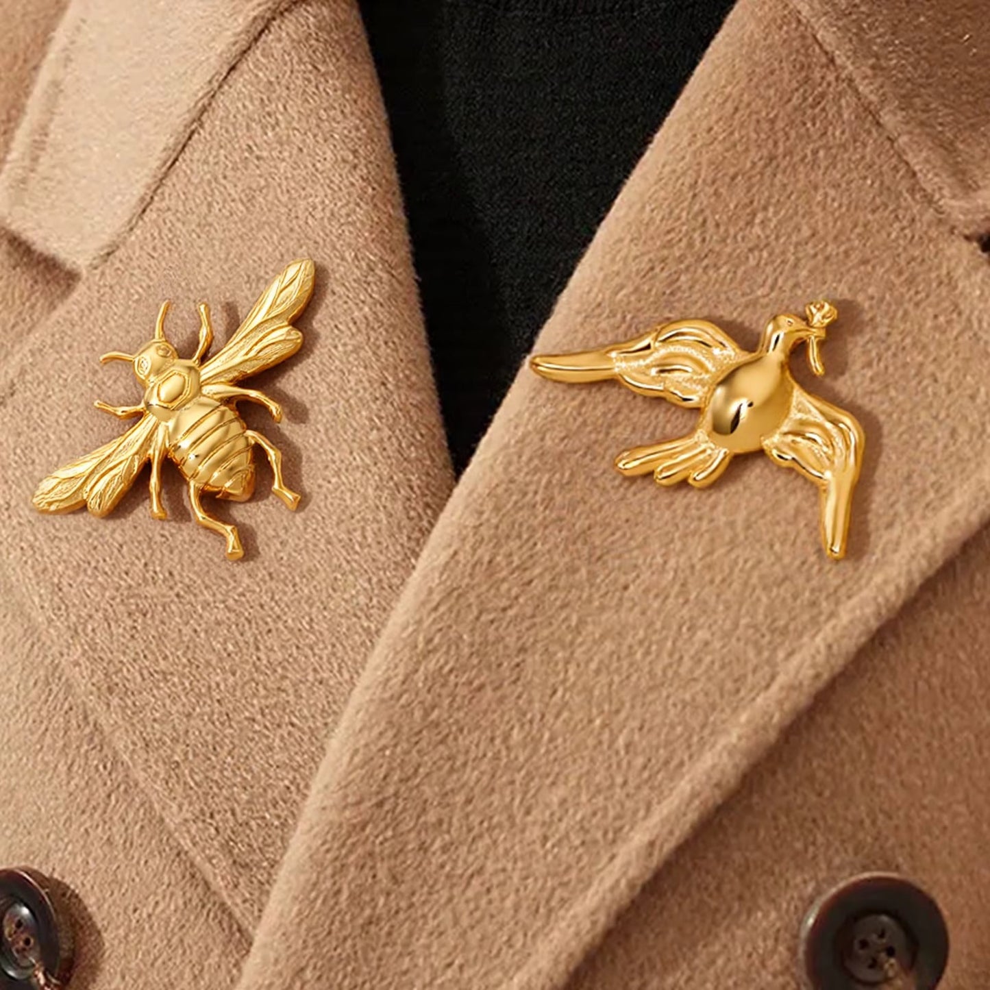 Bee bun brooch