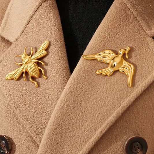 Bee bun brooch