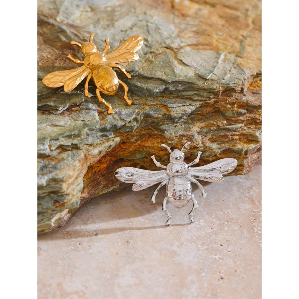 Bee bun brooch