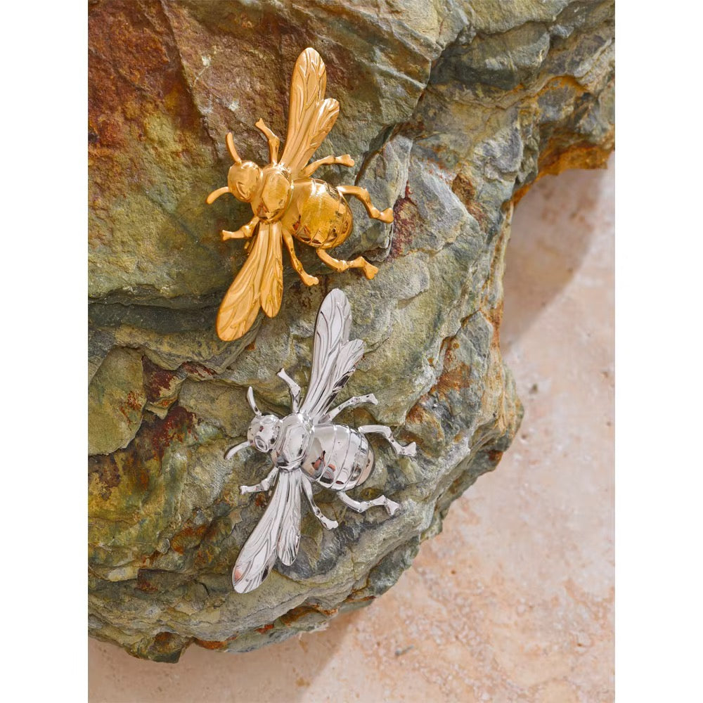Bee bun brooch
