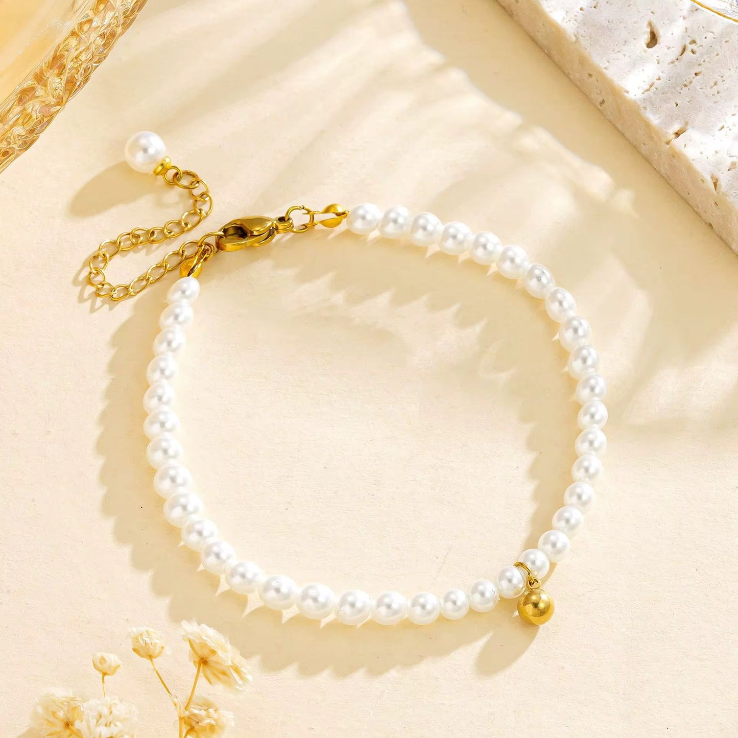 Pearly Gold Bracelet
