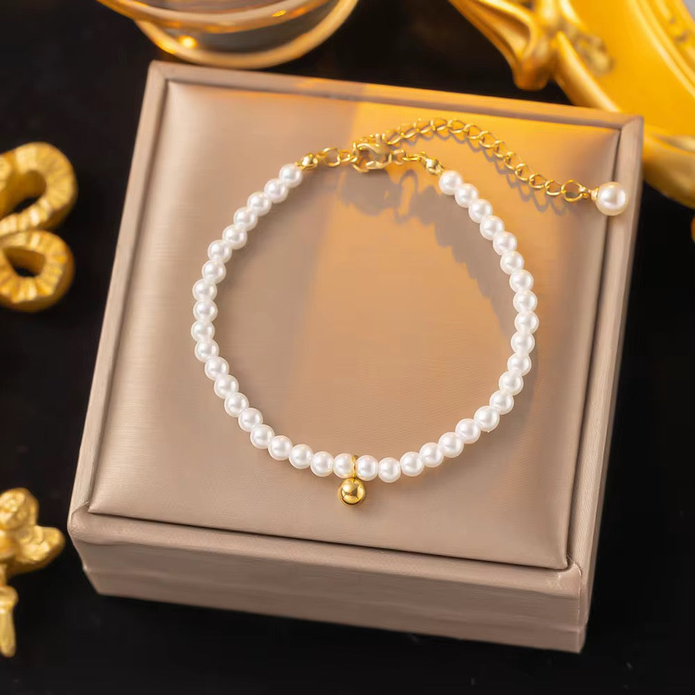 Pearly Gold Bracelet